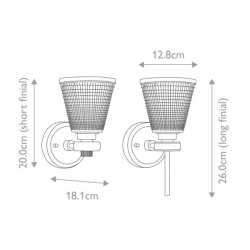kinkiecik.pl Kinkiet Gunnis – 1 źródło światła – Biel i polerowany chrom BATH-GUNNIS1-WPC Elstead Lighting