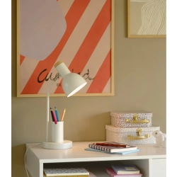 Biała lampa biurkowa Devone wbudowany organizer 2512405001 Nordlux