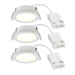 Zestaw 3x Białe spoty sufitowe Olea 3 Nordlux, 3x4.4W LED, IP65 2510400101 Nordlux