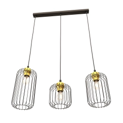 Lampa wisząca VANDER 3 BL GOLD 1364/3 EMIBIG Lighting - zdjęcie produktu
