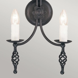 kinkiecik.pl Kinkiet Belfry – 2 źródła światła BY2-BLACK Elstead Lighting