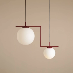 LAMPA WISZĄCA ZAC 2 RED WINE MATTE 1038H15_2 Aldex - zdjęcie produktu