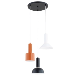 Lampa wisząca Vanti 3xE27 czarna multikolor 62644 ALFA