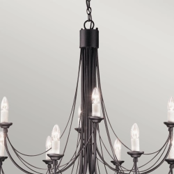 Żyrandol Carisbrooke – 12 źródeł światła CB12-BLACK Elstead Lighting