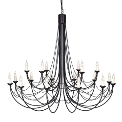 Żyrandol Carisbrooke – 18 źródeł światła CB18-BLACK Elstead Lighting
