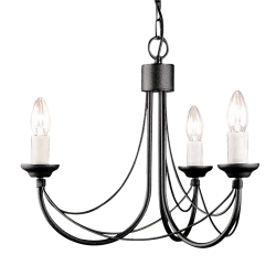 Żyrandol Carisbrooke – 3 źródła światła CB3-BLACK Elstead Lighting