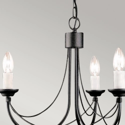 Żyrandol Carisbrooke – 3 źródła światła CB3-BLACK Elstead Lighting