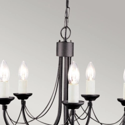 Żyrandol Carisbrooke – 5 źródeł światła CB5-BLACK Elstead Lighting
