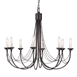 Żyrandol Carisbrooke – 8 źródeł światła CB8-BLACK Elstead Lighting