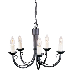 Żyrandol Chartwell – 5 źródeł światła CH5-BLACK Elstead Lighting