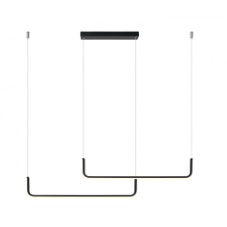 Lampa wisząca Malawi 2xLED czarna LP-1015/2P basic LIGHT PRESTIGE