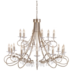 kinkiecik.pl Żyrandol Christina – 18 źródeł światła CRT18-SIL-GOLD Elstead Lighting