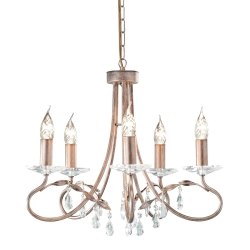 kinkiecik.pl Żyrandol Christina – 5 źródeł światła CRT5-SILVER-GOLD Elstead Lighting