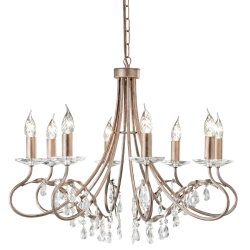 kinkiecik.pl Żyrandol Christina – 8 źródeł światła CRT8-SILVER-GOLD Elstead Lighting