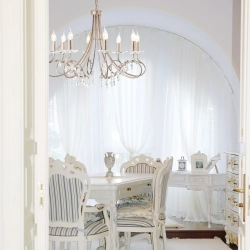 kinkiecik.pl Żyrandol Christina – 8 źródeł światła CRT8-SILVER-GOLD Elstead Lighting