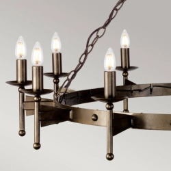 Żyrandol Cromwell – 12 źródeł światła CW12-OLD-BRZ Elstead Lighting