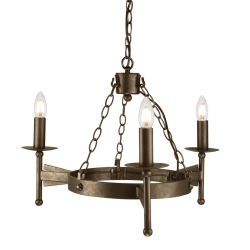 Żyrandol Cromwell – 3 źródła światła CW3-OLD-BRZ Elstead Lighting