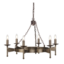 Żyrandol Cromwell – 6 źródeł światła CW6-OLD-BRZ Elstead Lighting