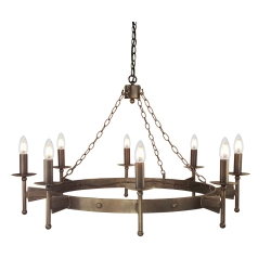Żyrandol Cromwell – 8 źródeł światła CW8-OLD-BRZ Elstead Lighting