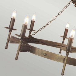 Żyrandol Cromwell – 8 źródeł światła CW8-OLD-BRZ Elstead Lighting