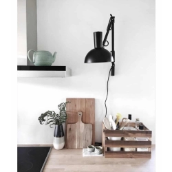 kinkiecik.pl Czarna lampa biurkowa Nordlux Arki - z uchwytem ściennym 75145003 Nordlux
