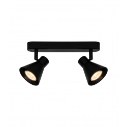 Czarna lampa sufitowa Eik - Nordlux - dwa klosze 45770103 - zdjęcie produktu