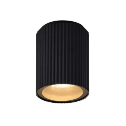 Czarna lampa sufitowa Kyklop Ripple IP54 2518316003 Nordlux