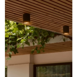 Czarna lampa sufitowa Kyklop Ripple IP54 2518316003 Nordlux