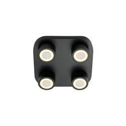 Czarna lampa sufitowa LED Clyde 4 Nordlux Moodmaker™ 2412256003