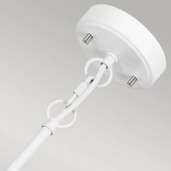 kinkiecik.pl Lampa wisząca Corona – 2 źródła światła – Satynowa biel/ Polerowany nikiel DL-CORONA-2P-WPN Elstead Lightni
