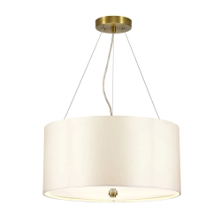 Lampa wisząca 46 cm Pearce – 3 źródła światła – Postarzany mosiądz DL-PEARCE18-3LT-IV-AB Elstead Lighting