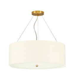 Lampa wisząca 56 cm Pearce – 5 źródeł światła – Postarzany mosiądz DL-PEARCE22-5LT-IV-AB Elstead Lighting