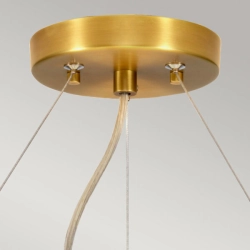 Lampa wisząca 56 cm Pearce – 5 źródeł światła – Postarzany mosiądz DL-PEARCE22-5LT-IV-AB Elstead Lighting