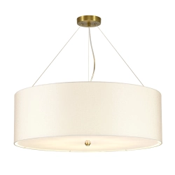 Lampa wisząca 76 cm Pearce – 7 źródeł światła – Postarzany mosiądz DL-PEARCE30-7LT-IV-AB Elstead Lighting