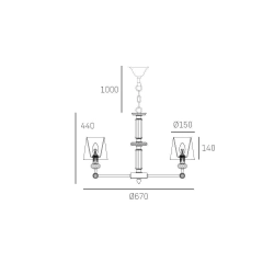 Lampa wisząca Doha - P06285WH NI CosmoLight - zdjęcie dodatkowe 1