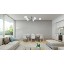 kinkiecik.pl Lampa sufitowa czarna DORADO 6 LP-002/6C BK PRESTIGE