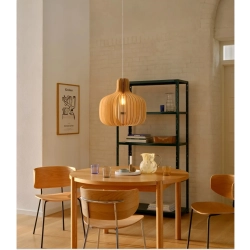 Drewniana lampa wisząca Hazo 43 brązowa 2512053014 Nordlux
