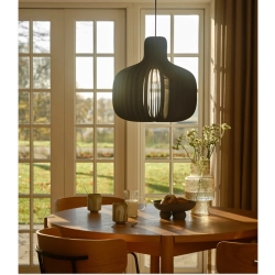 Drewniana lampa wisząca Hazo 43 czarna 2512053003 Nordlux