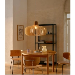 Drewniana lampa wisząca Hazo 65 brązowa 2512073014 Nordlux