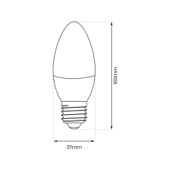 Żarówka LED 7W E27 C37 6000K EKZA0214 MILAGRO