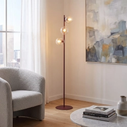 Lampa podłogowa MAGNUS LP3 BURGUND TRANSPARENT 1645/LP3 EMIBIG - zdjęcie dodatkowe 1