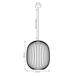 Lampa wisząca MANTRA 1 BLACK 1699/1 EMIBIG - zdjęcie dodatkowe 1