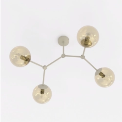 Lampa sufitowa SPACE 4 MOKKA AMBER 1702/4 EMIBIG - zdjęcie dodatkowe 1