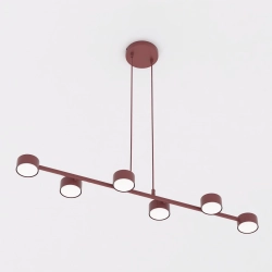 Lampa wisząca MEGARA 6 BURGUNDY 1706/6 EMIBIG - zdjęcie dodatkowe 1