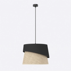 Lampa wisząca CANVA 1 BLACK NATURAL 1709/1 EMIBIG - zdjęcie produktu