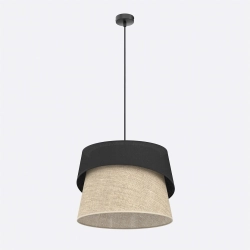 Lampa wisząca CANVA 1 BLACK NATURAL 1709/1 EMIBIG - zdjęcie dodatkowe 1