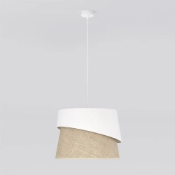 Lampa wisząca CANVA 1 WHITE NATURAL 1711/1 EMIBIG - zdjęcie produktu
