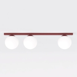 Lampa sufitowa FIT 3 BURGUNDY OPAL 1713/3 EMIBIG - zdjęcie produktu
