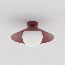 Lampa sufitowa MONO 1S PLAFON BURGUNDY OPAL 1720/1S EMIBIG - zdjęcie dodatkowe 1