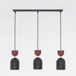 Lampa wisząca GAUDI 3 BLACK BURGUNDY 1737/3B EMIBIG - zdjęcie dodatkowe 1
